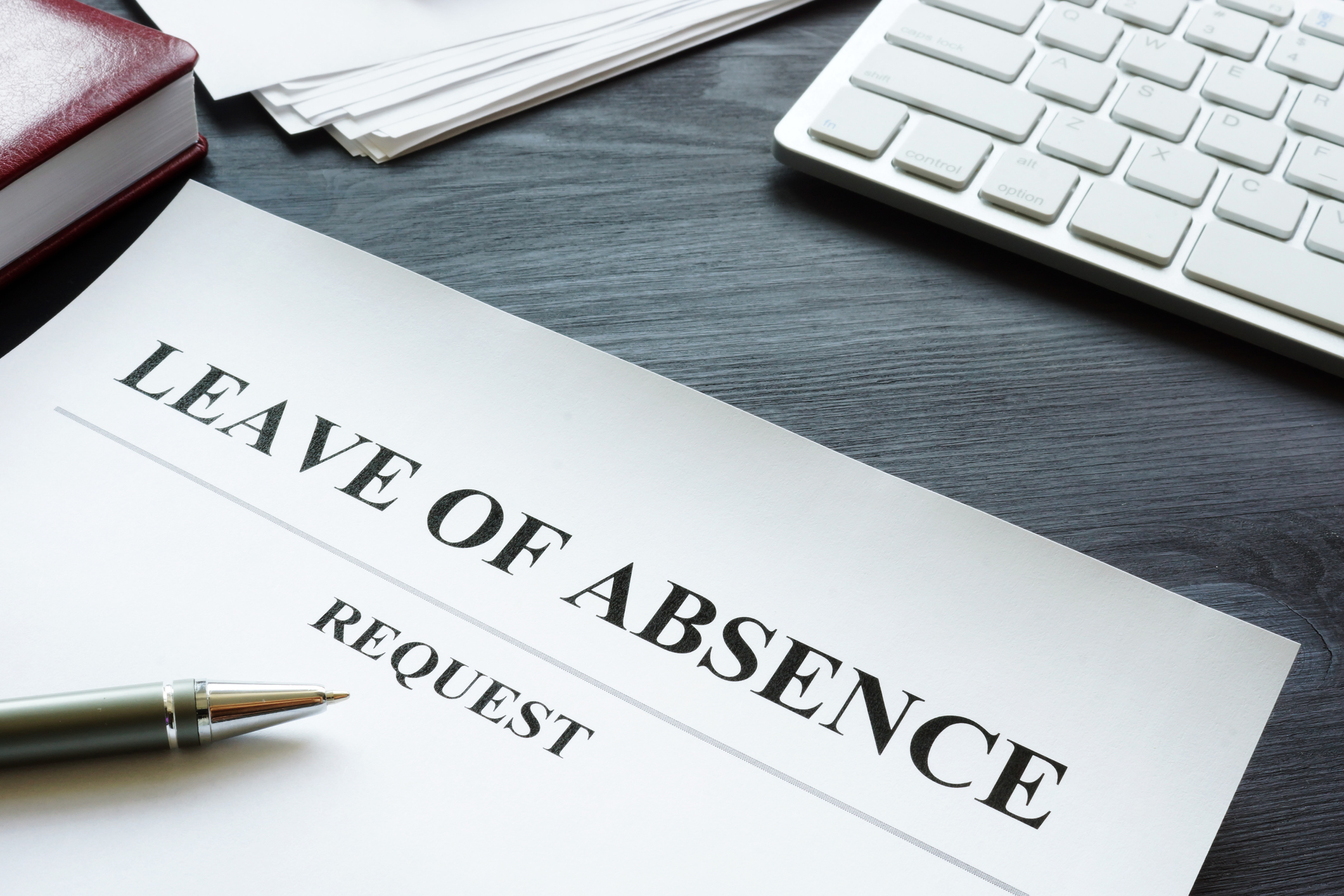 Leave of absence requestと書かれた紙